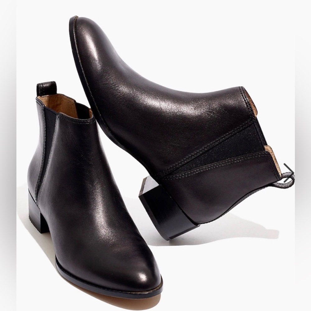 Madewell Black Carina Pull-On Ankle Boots AA185
